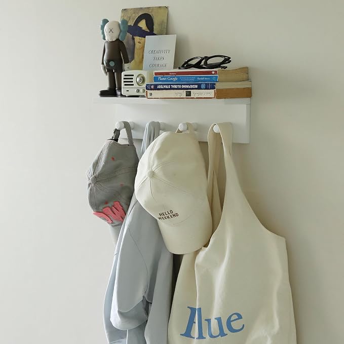 Entrance Coat Rack ，Coat Hooks, Wall-Mounted Wooden Hook Rack, Wall-Mounted - Image 4