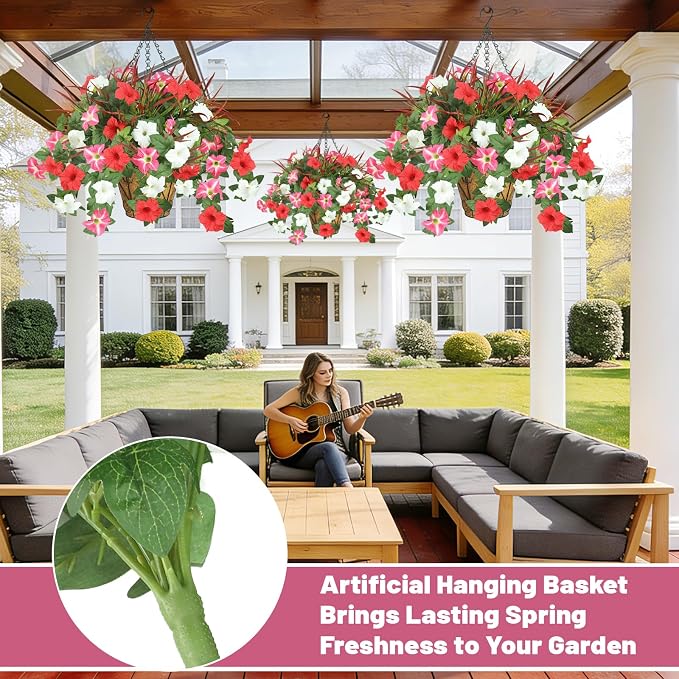 Artificial Flowers Hanging Baskets - Image 7