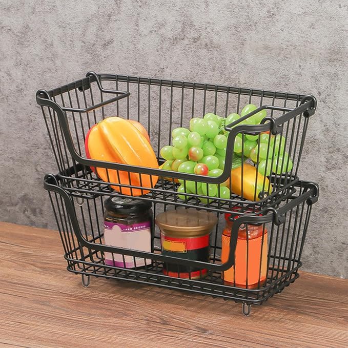 Stackable Storage Basket, Easy Application, Deep Freezer Bins, Refrigerator - Image 3