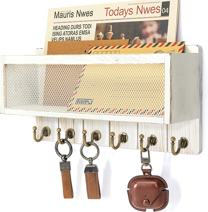 Rebee Vision Pine Wooden Key Holder Wall Mount by REBEEVISION
