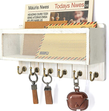 Rebee Vision Pine Wooden Key Holder Wall Mount by REBEEVISION