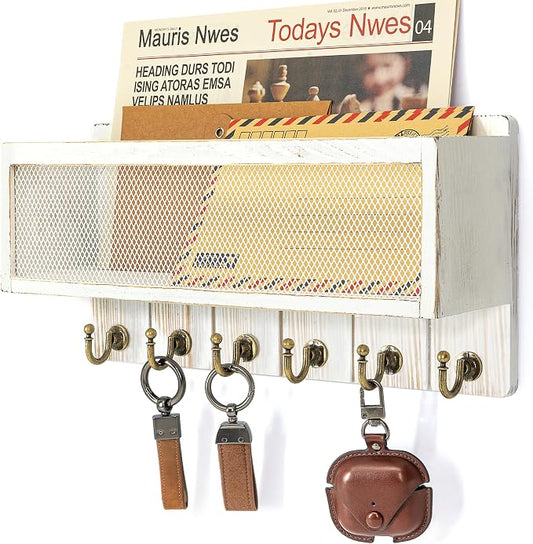 Rebee Vision Pine Wooden Key Holder Wall Mount by REBEEVISION