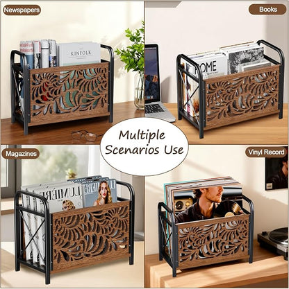 Magazine Holder, Magazine Rack Floor, Wood Magazine File Holder, Magazine - Image 7