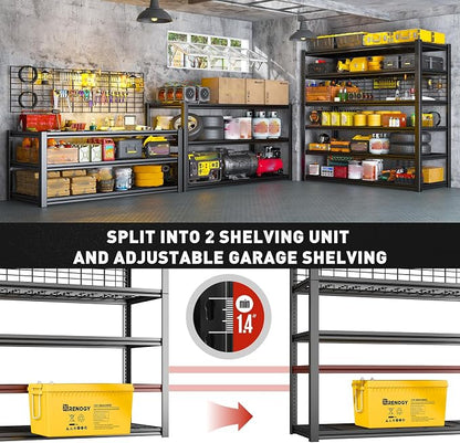 REIBII 84" H Garage Shelving, 6-Tier Storage Shelves Heavy Duty Loads 3500LBS - Image 5