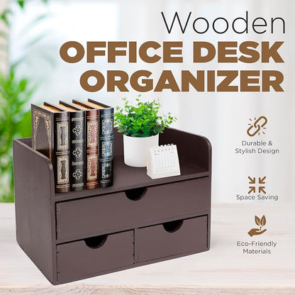 Besti Wooden Office Desk Organizer - Image 4