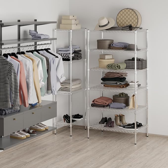 24" Deep x 36" Wide x 74" Height Wire Shelving Kit | 6-Tier | NSF Commercial - Image 7