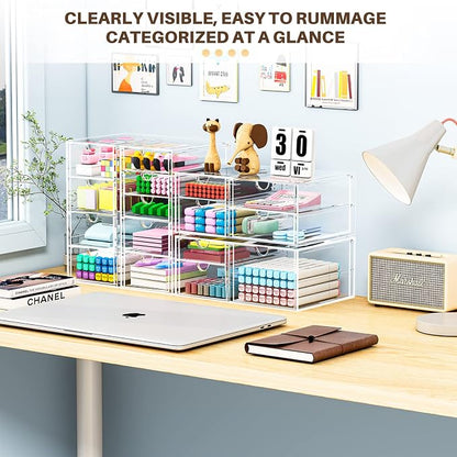 Makeup Organizer Storage With 16 Drawers, Desk Organizers, Dustproof Storage - Image 4