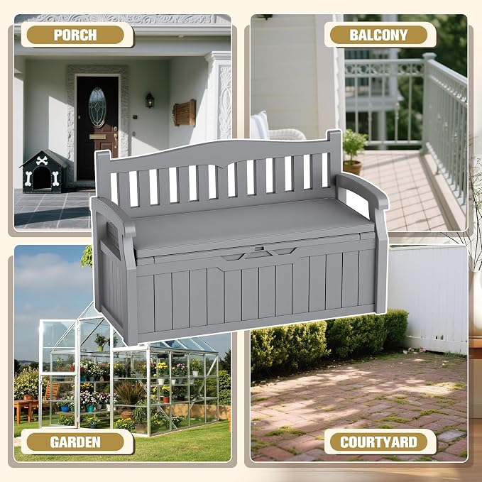 80-Gallon Outdoor Storage Bench - Image 5