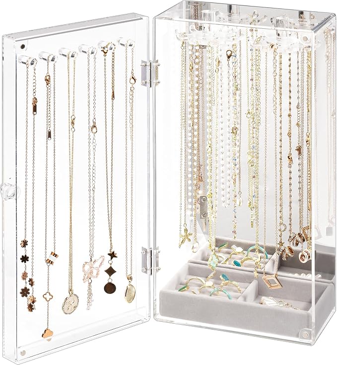 Lolalet Necklace Holder Organizer, Acrylic Jewelry Organizer by Lolalet