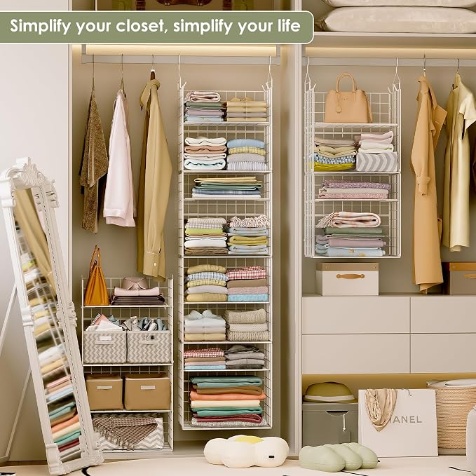 X-cosrack 8-Tier Closet Hanging Organizer Shelf - Image 4