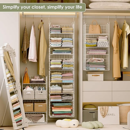 X-cosrack 8-Tier Closet Hanging Organizer Shelf - Image 4