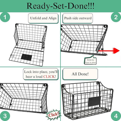 PriZoi® Wall Mount Wire Basket - Image 3