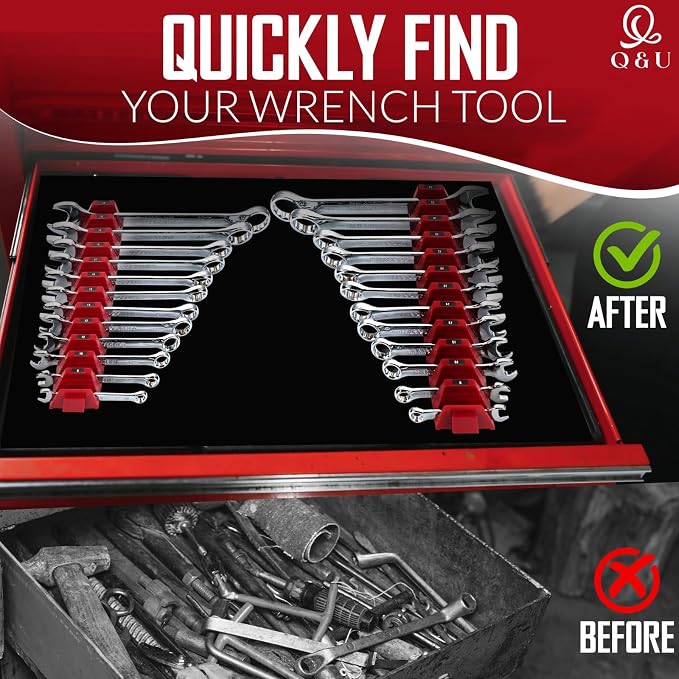 Q&U Wrench Organizer Modular System – 48 PCS Magnetic Wrench Organizer - Image 4