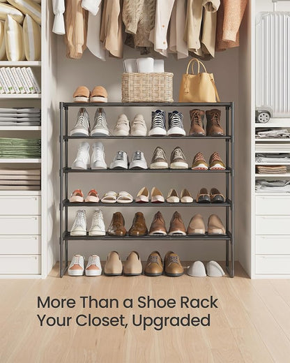 SONGMICS Shoe Rack, 5-Tier Shoe Organizer, Metal Storage Shelf, Upright or - Image 8