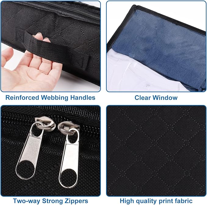 Fixwal 4 Pack Black Underbed Storage Bags - Image 4
