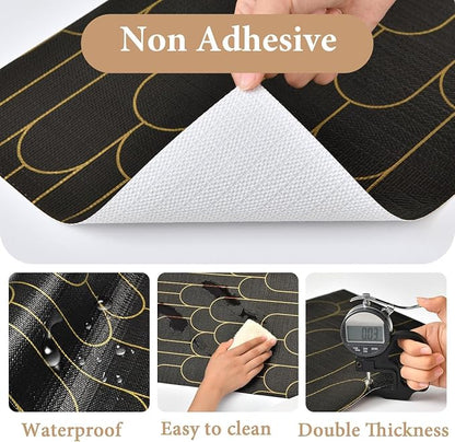 Shelf Liners for Kitchen Cabinets Drawer Liner 12in x 30FT Non Adhesive Black - Image 4