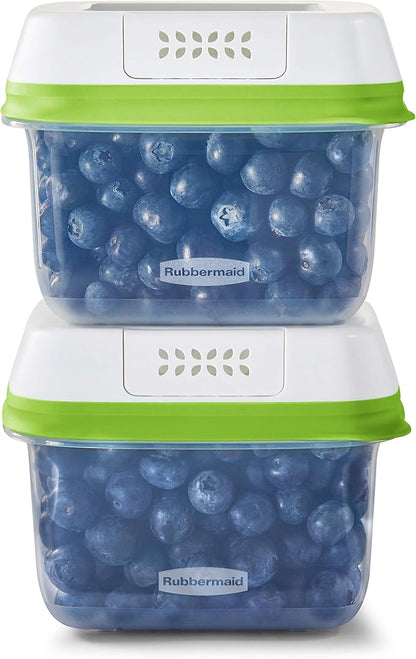 Rubbermaid 2114738 FreshWorks Saver, Medium Short Produce Storage Containers by Unknown