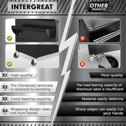 INTERGREAT 8-Drawers Rolling Tool Chest, Assembled Tool Chest - Image 8