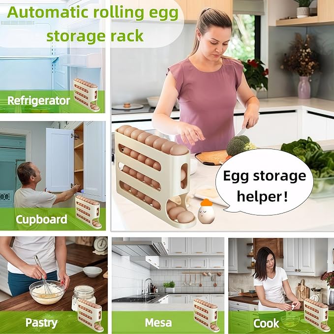 Egg Holder for Fridge, Egg container for refrigerator, Space-Saving Automatic - Image 6