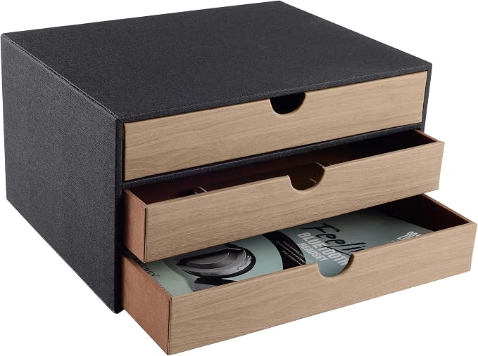 Fashion Multicolor Collocation Leather Desk Organizer File Cabinet Executive - Image 4