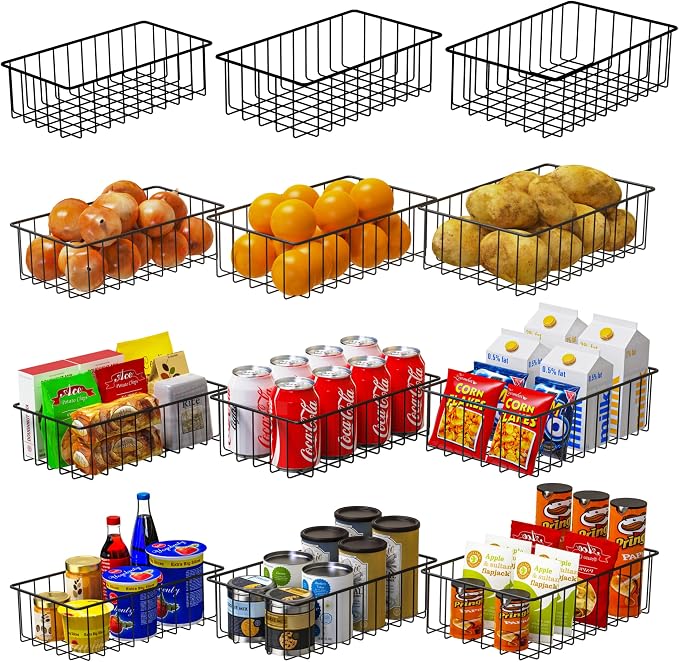 Joben Oligey 12 PACK Small Wire Storage Baskets by JobenOligey