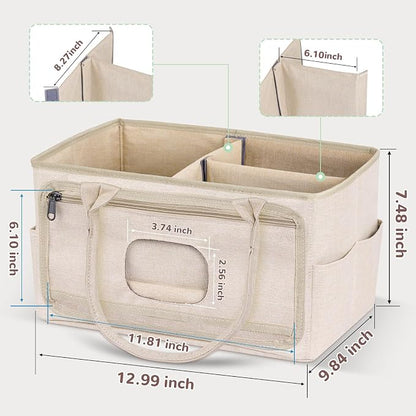 Volnamal Diaper Caddy with Wipe Dispenser One-Handed Access, Portable Car - Image 5