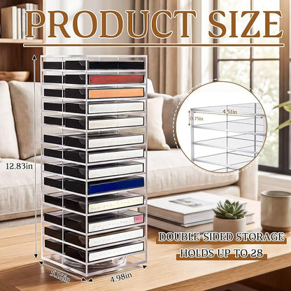 Ripeng 360° Rotating Double-Sided Cassette Tape Storage Tower, Retro Music - Image 2