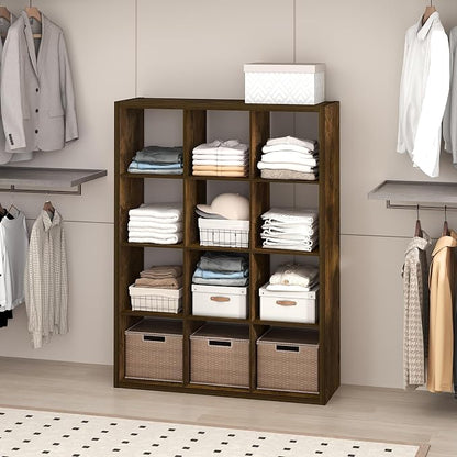 Furinno Cubic Closet Organizers and Storage, 12-Cube Closet Organizer, Open by Furinno-FitsYourSpaceFitsYourBudget