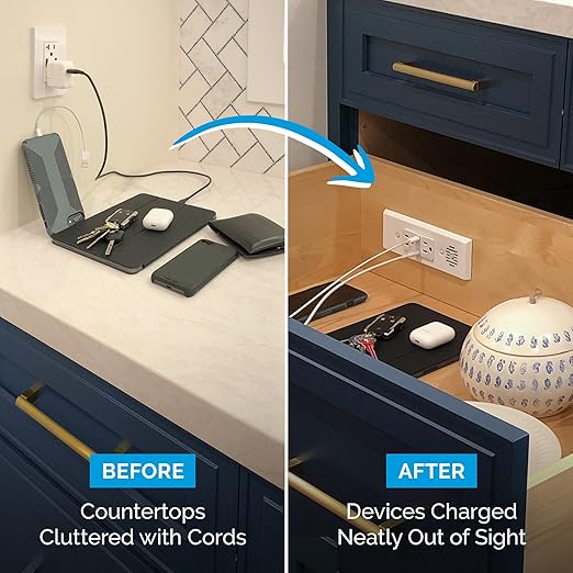 Docking Drawer Blade in-Drawer Outlet, Integrated Safety Shutoff, 30W USB-C & - Image 3