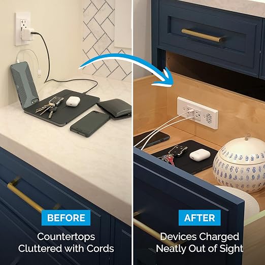 Docking Drawer Blade in-Drawer Outlet, Integrated Safety Shutoff, 30W USB-C & - Image 3