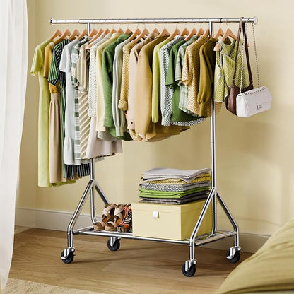 Clothes Rack Load 450 LBS, Heavy Duty Garment Rack, Standing Rolling Metal - Image 6