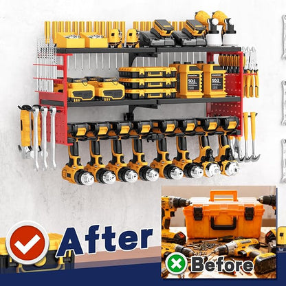 Power Tool Organizer Wall Mount, 300Lbs Load 3 Layer Heavy Duty Metal Tool Shelf - Image 5