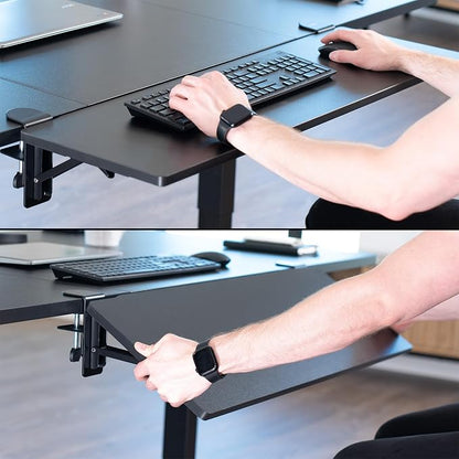VIVO Black Clamp-on 36 x 12 in Desk Extender, DESK-EXT36 | Foldable, Wrist - Image 6