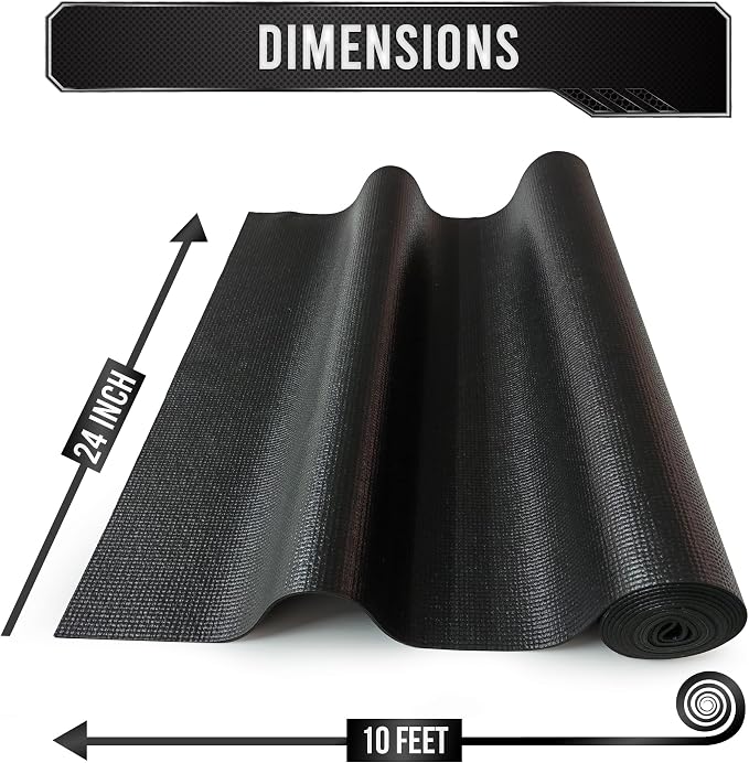 Precision Defined Tool Box Liner 10 ft x 24" Black Non Slip Mat Shelf Liner | - Image 2