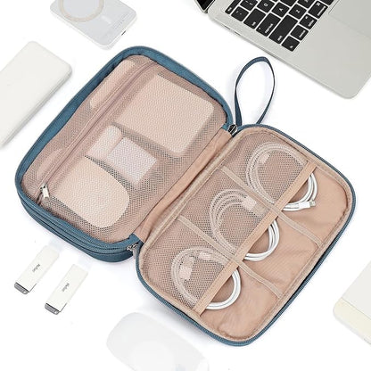 NISHEL Travel Cord Organizer Case, Double Layers Tech Electronic Bag, Essentials - Image 7