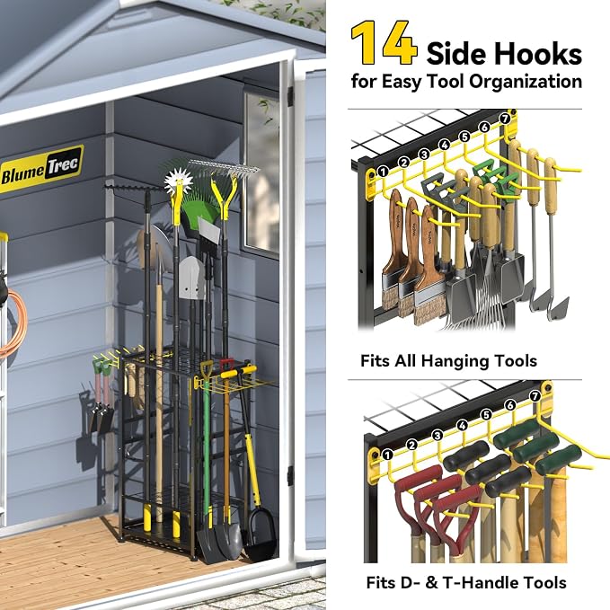 Garden Tool Organizer, Up 48 Long Handle Tool, Garage Storage and Organization - Image 4
