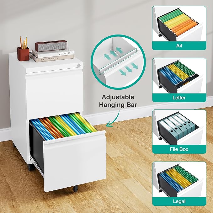 SISESOL 2 Drawer File Cabinet - Image 5