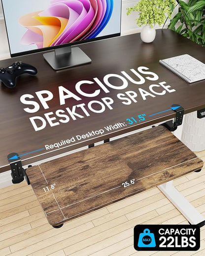 Large Keyboard Tray Under Desk, Pull Out Keyboard & Mouse Tray - Image 7