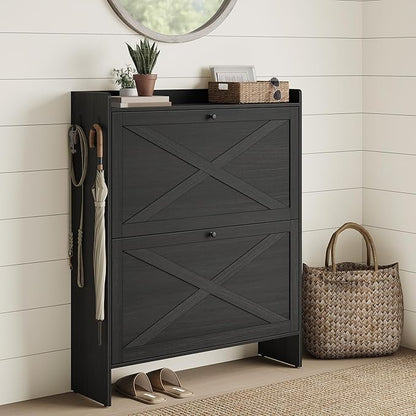 VASAGLE Shoe Storage Cabinet Organizer by Unknown