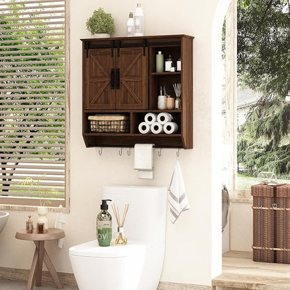 RUSTOWN Farmhouse Bathroom Wall Storage Cabinet - Image 4