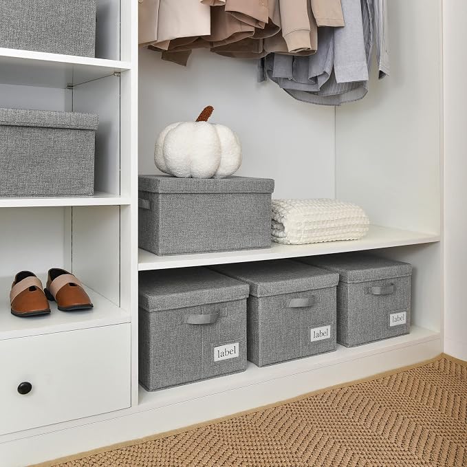 GRANNY SAYS Storage Bins with Lids, Linen Closet Organizers and Storage Baskets - Image 2