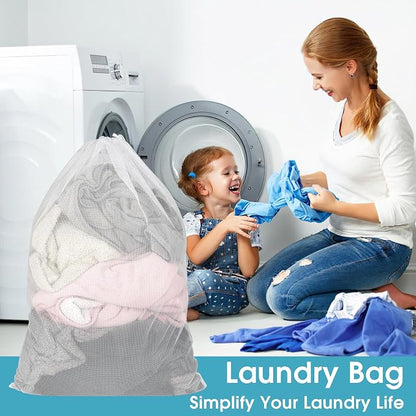 2 Pack Mesh Laundry Bags, 23 x 34 Inches Heavy Duty Mesh Laundry Bag, Large - Image 5