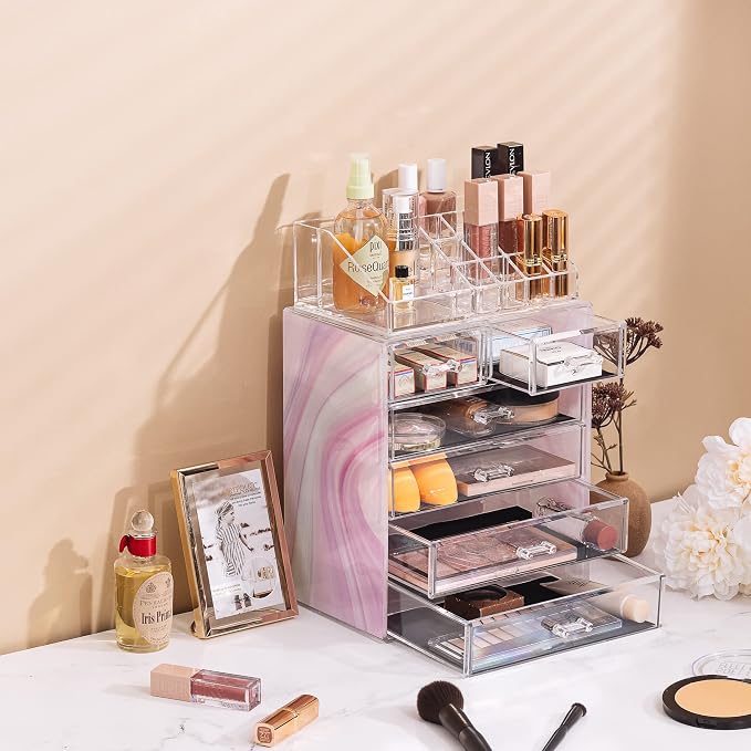 Sorbus Clear Cosmetic Makeup Organizer - Image 5
