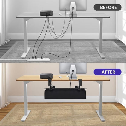 Under Desk Cable Management Tray, Clamp-On Cord Organizer，No Drilling Required - Image 7