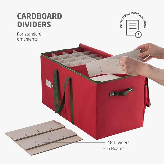 ZOBER Large Christmas Ornament Storage Box - Image 3