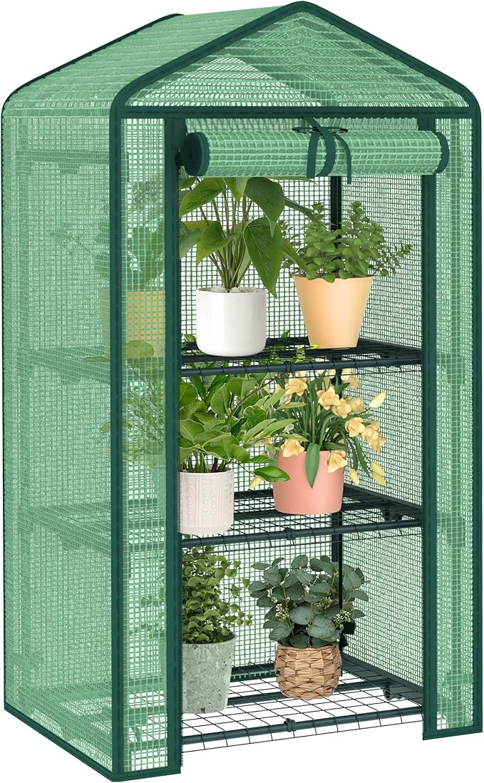 AlisisFores 3-Tier Greenhouse for Indoor and Outdoor Use, 4ft Tall Portable by AlisisFores