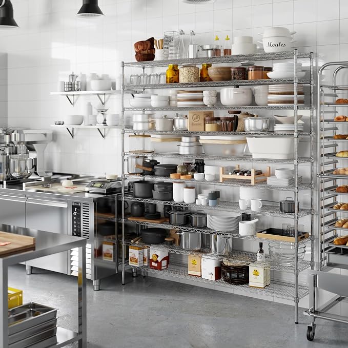 14" Deep x 72" Wide x 86" Height Wire Shelving Kit | 10-Tier | NSF Commercial - Image 7