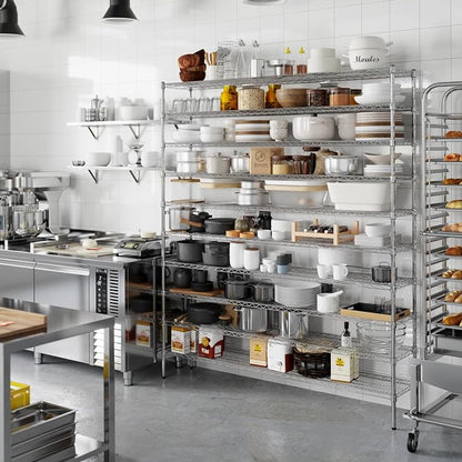 14" Deep x 72" Wide x 86" Height Wire Shelving Kit | 10-Tier | NSF Commercial - Image 7