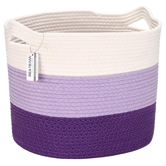 Sea Team Oval Large Cotton Rope Woven Storage Basket by SeaTeam