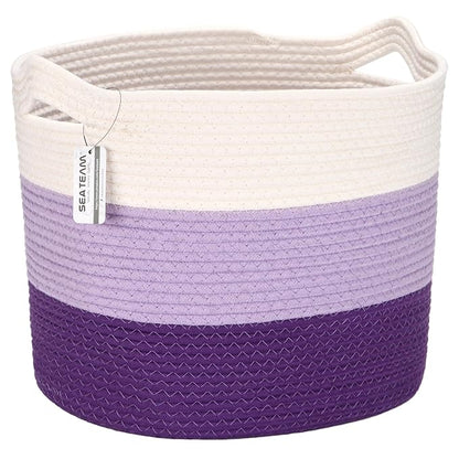 Sea Team Oval Large Cotton Rope Woven Storage Basket by SeaTeam